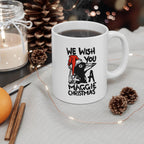 Funny Christmas Magpie Mug with Magpie Quote, Australian Magpie Mug with xmas Quote, Hip Hop Australian Mug with Swooping Magpie Bird