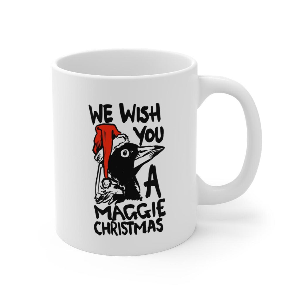 Funny Christmas Magpie Mug with Magpie Quote, Australian Magpie Mug with xmas Quote, Hip Hop Australian Mug with Swooping Magpie Bird