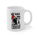 Funny Christmas Magpie Mug with Magpie Quote, Australian Magpie Mug with xmas Quote, Hip Hop Australian Mug with Swooping Magpie Bird