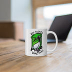 Bin Chicken Mug - Australian Bin Chicken Mug with quote "Bin There Done That" featuring an Aussie Ibis bird and garbage bin!