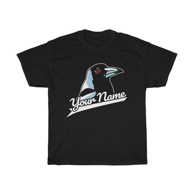 Custom Magpie T-Shirt with Magpie Quote, Magpie Swooping Tee Based Funny Magpie Meme, Swooping Spring Season Magpie Tee, Add your name! Hover Image