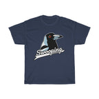 Swooping Magpie T-Shirt with Magpie Quote, Magpie Swooping Tee Based Funny Magpie Meme, Swooping Spring Season Magpie Tee