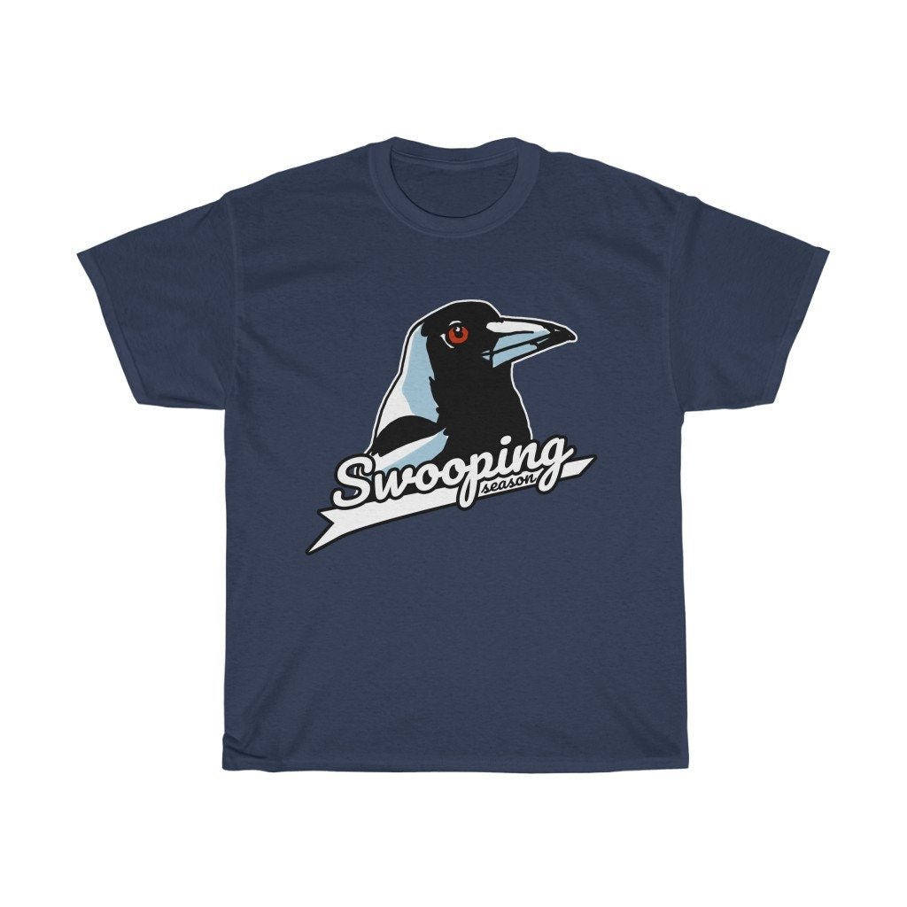 Swooping Magpie T-Shirt with Magpie Quote, Magpie Swooping Tee Based Funny Magpie Meme, Swooping Spring Season Magpie Tee