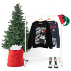 Christmas Bin Chicken Sweatshirt - Australian Bin Chicken Christmas Themed Jumper with quote "Who's Bin Naughty and Who's Bin Nice?"