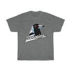 Swooping Magpie T-Shirt with Magpie Quote, Magpie Swooping Tee Based Funny Magpie Meme, Swooping Spring Season Magpie Tee