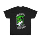 Bin Chicken T Shirt - Australian Bin Chicken Tee with quote "Bin There Done That" featuring an Aussie Ibis bird and garbage bin!