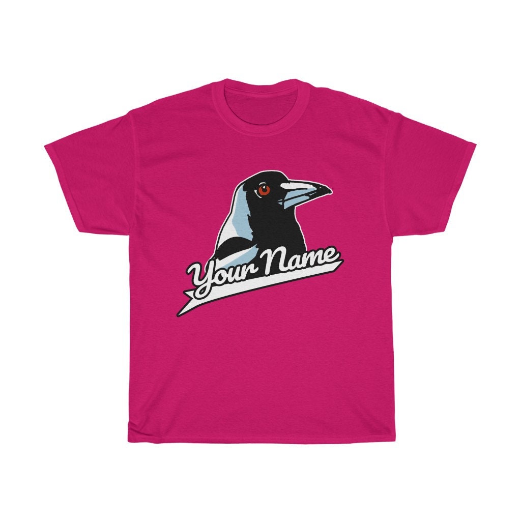 Custom Magpie T-Shirt with Magpie Quote, Magpie Swooping Tee Based Funny Magpie Meme, Swooping Spring Season Magpie Tee, Add your name!