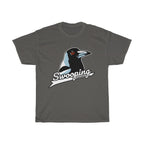 Swooping Magpie T-Shirt with Magpie Quote, Magpie Swooping Tee Based Funny Magpie Meme, Swooping Spring Season Magpie Tee