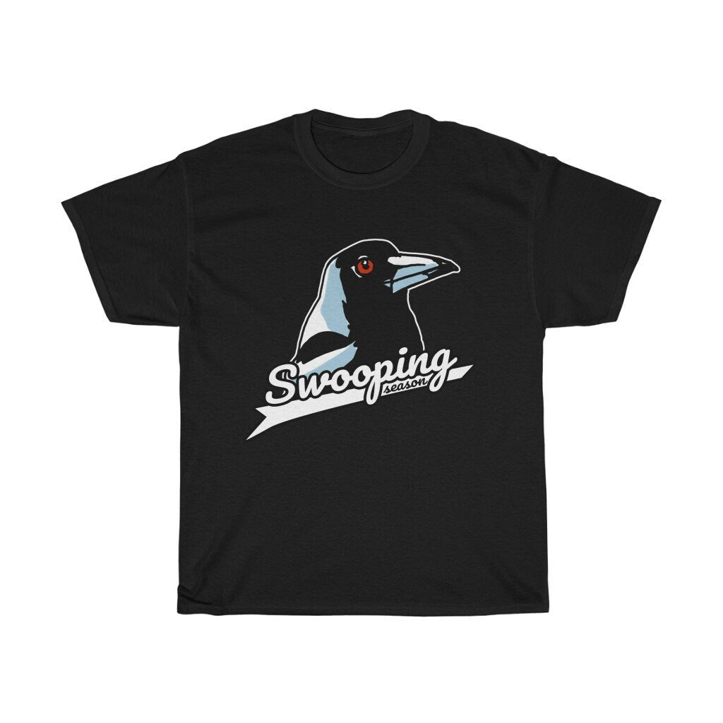 Swooping Magpie T-Shirt with Magpie Quote, Magpie Swooping Tee Based Funny Magpie Meme, Swooping Spring Season Magpie Tee