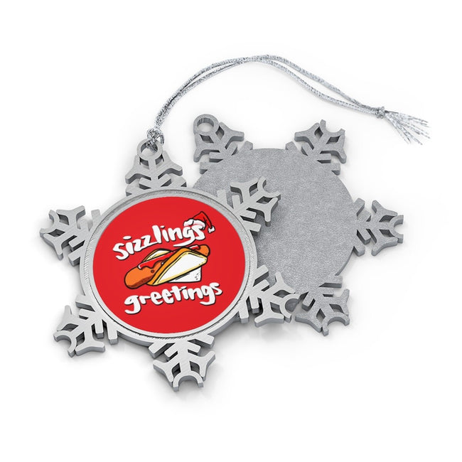 Aussie Christmas Sausage Sizzle Tree Ornament Decoration, Aussie Snag Christmas Decor with Sausage Sizzle theme, Funny Aussie BBQ Gift! Hover Image