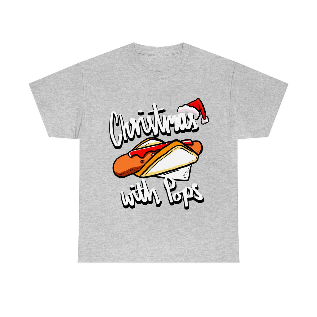 Aussie Christmas with Pops Sausage Sizzle T-Shirt, Aussie Snag T-Shirt for Lovers of Sausage Sizzles & Pops! BBQ Australian Christmas Tee