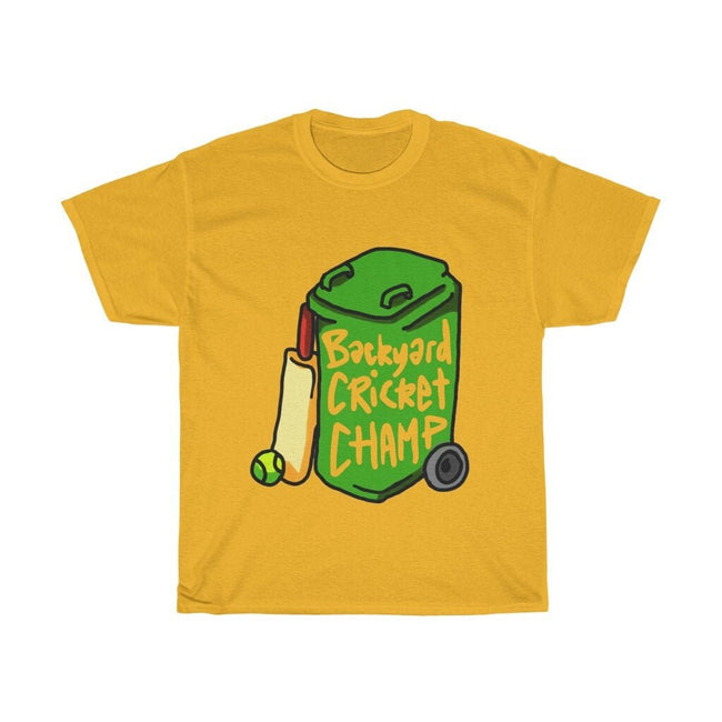 Backyard Cricket Shirt, Funny Australian Cricket themed Shirt for Cricket Players that love playing backyard cricket! Hover Image