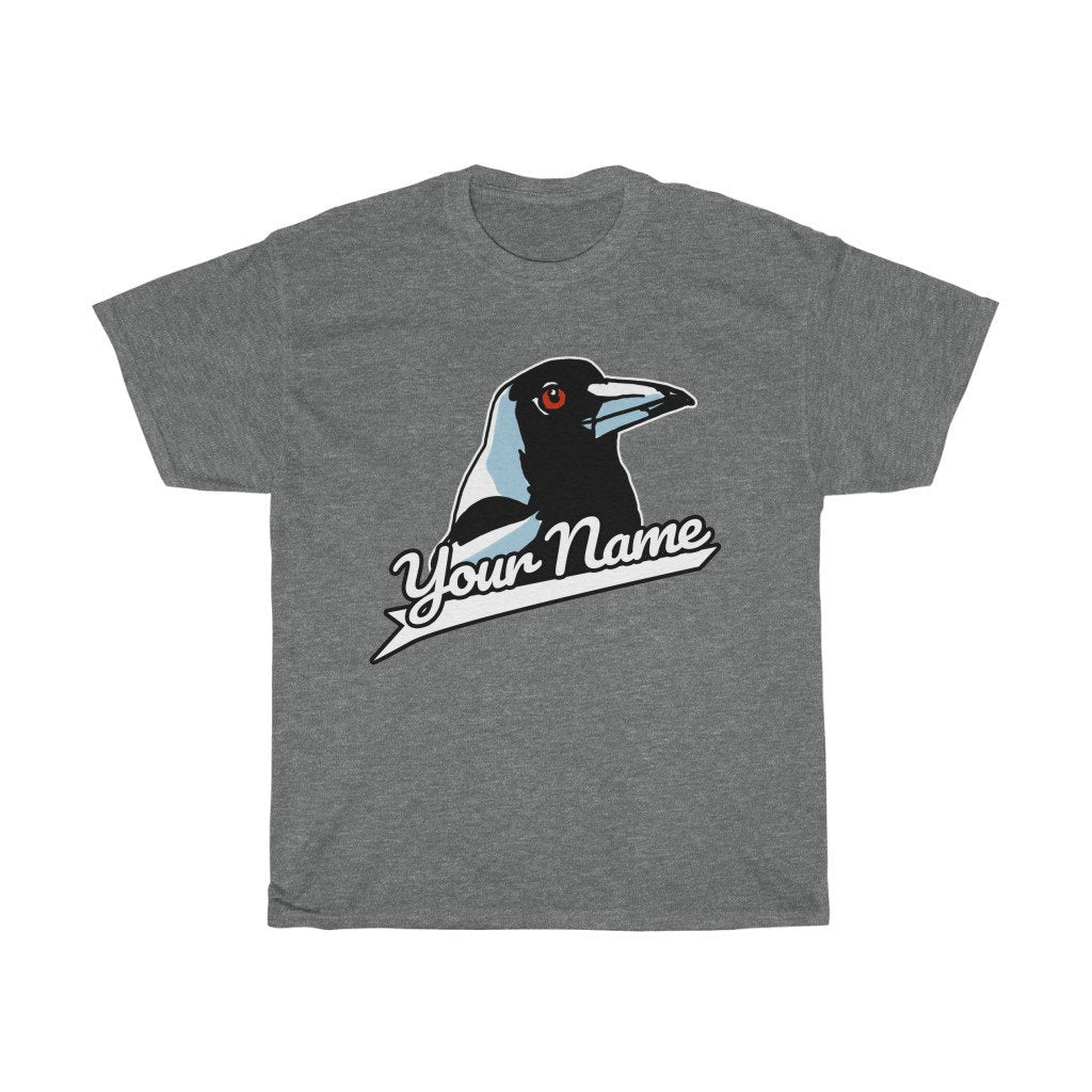 Custom Magpie T-Shirt with Magpie Quote, Magpie Swooping Tee Based Funny Magpie Meme, Swooping Spring Season Magpie Tee, Add your name!