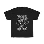 Funny Magpie T-Shirt with Magpie Quote, Australian Magpie Tee with Rap Based Quote, Hip Hop Australian Tee with Swooping Magpie Bird